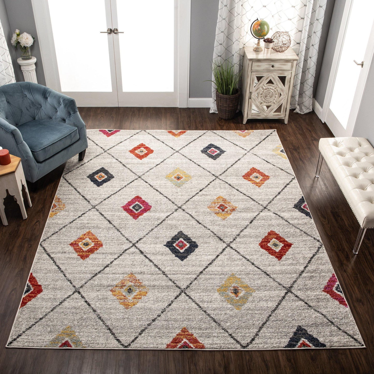 Tavon Mid-Century Traditional Sandstone Rug FredCo