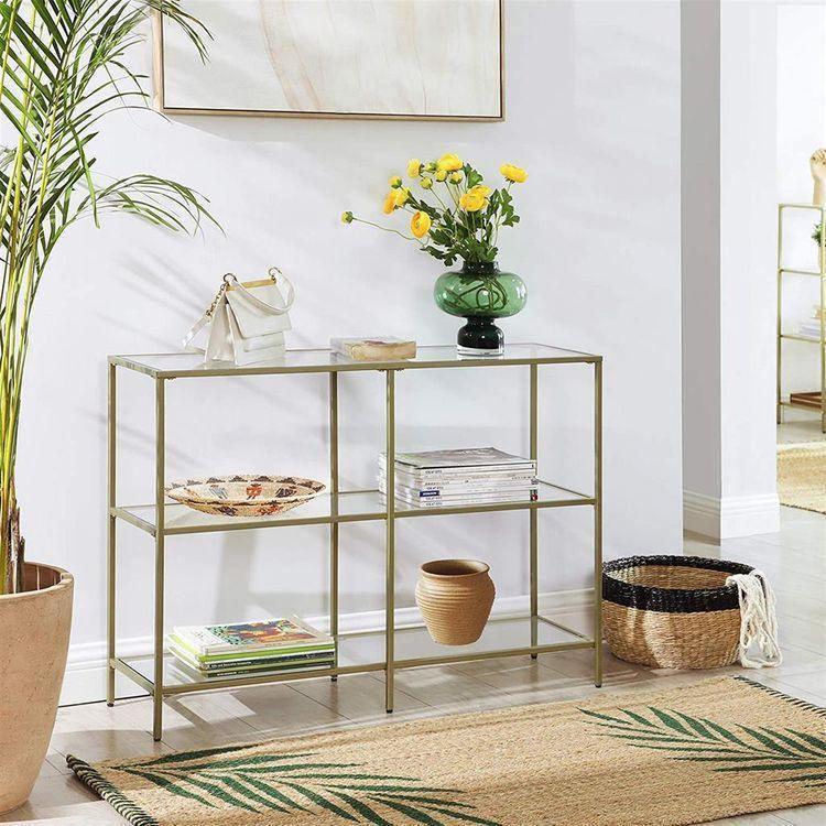 Tempered Glass Sofa Table FredCo