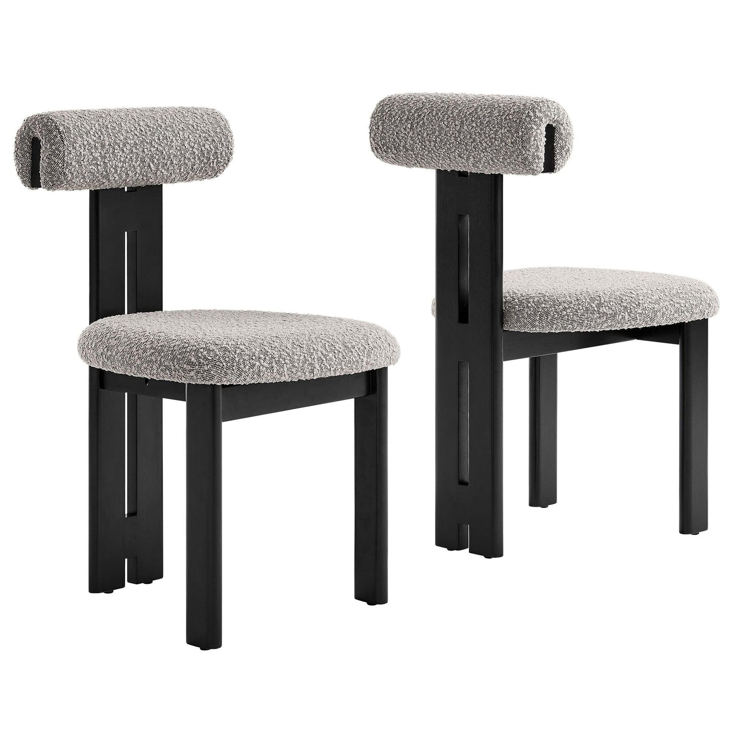 Torian Boucle Fabric Dining Chair Set of 2 by Modway FredCo