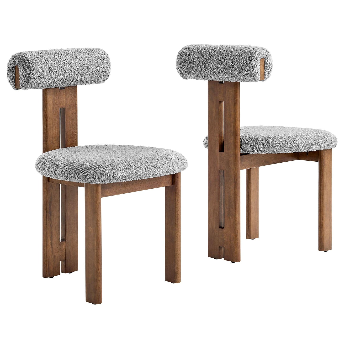 Torian Boucle Fabric Dining Chair Set of 2 by Modway FredCo