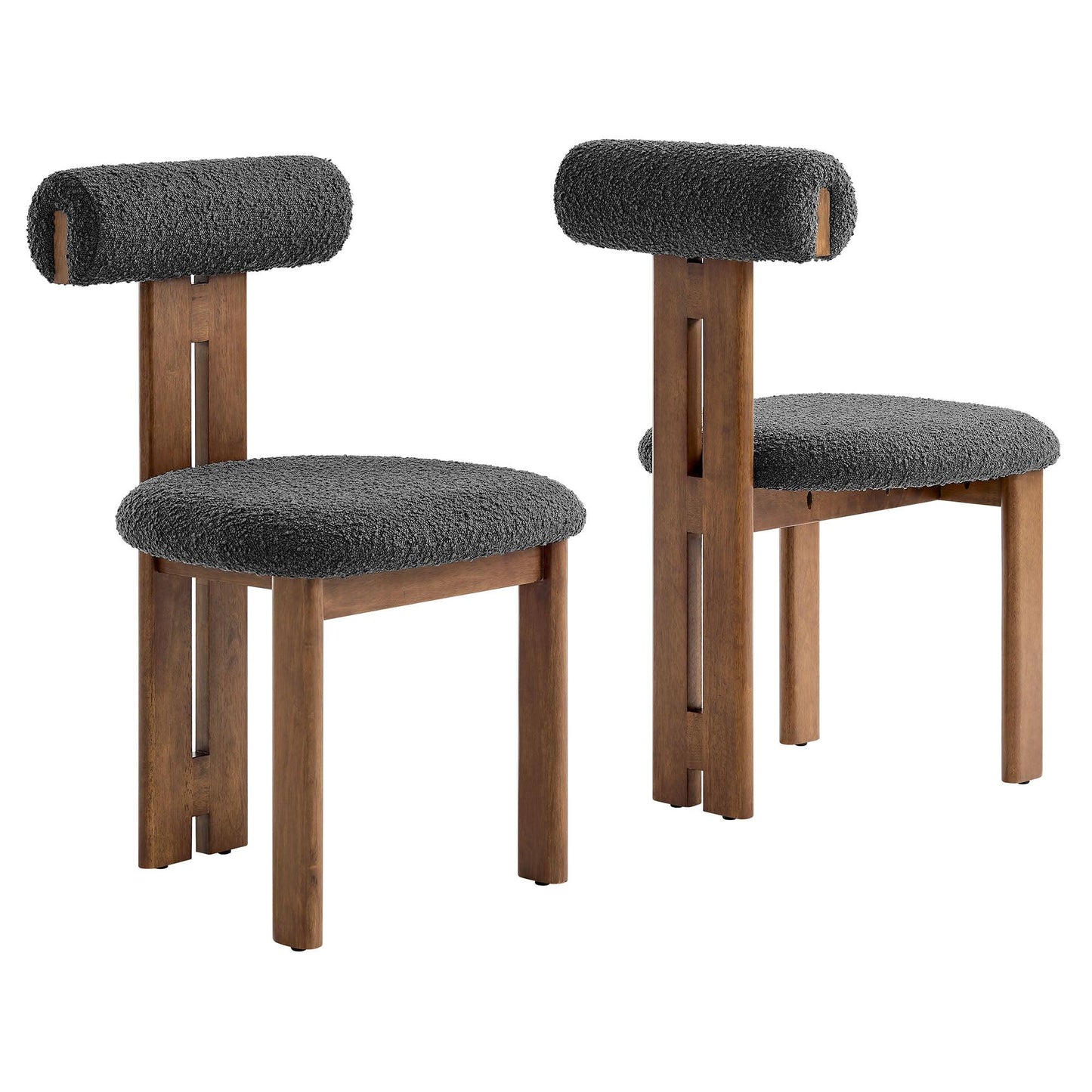Torian Boucle Fabric Dining Chair Set of 2 by Modway FredCo
