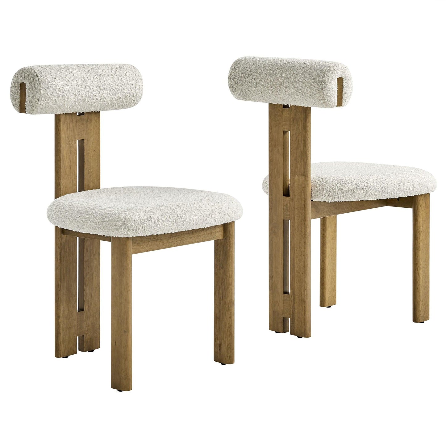 Torian Boucle Fabric Dining Chair Set of 2 by Modway FredCo