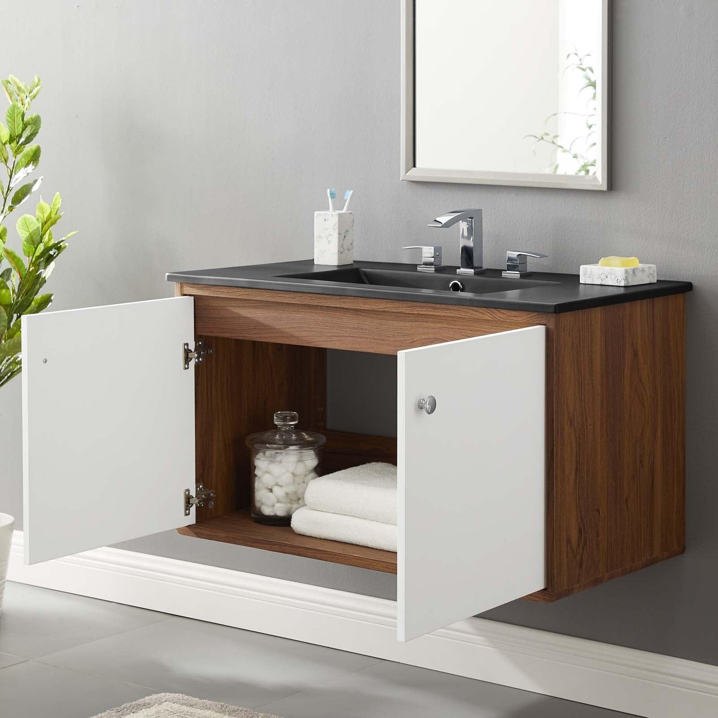 Transmit 36" Wall-Mount Bathroom Vanity, EEI-5393 FredCo