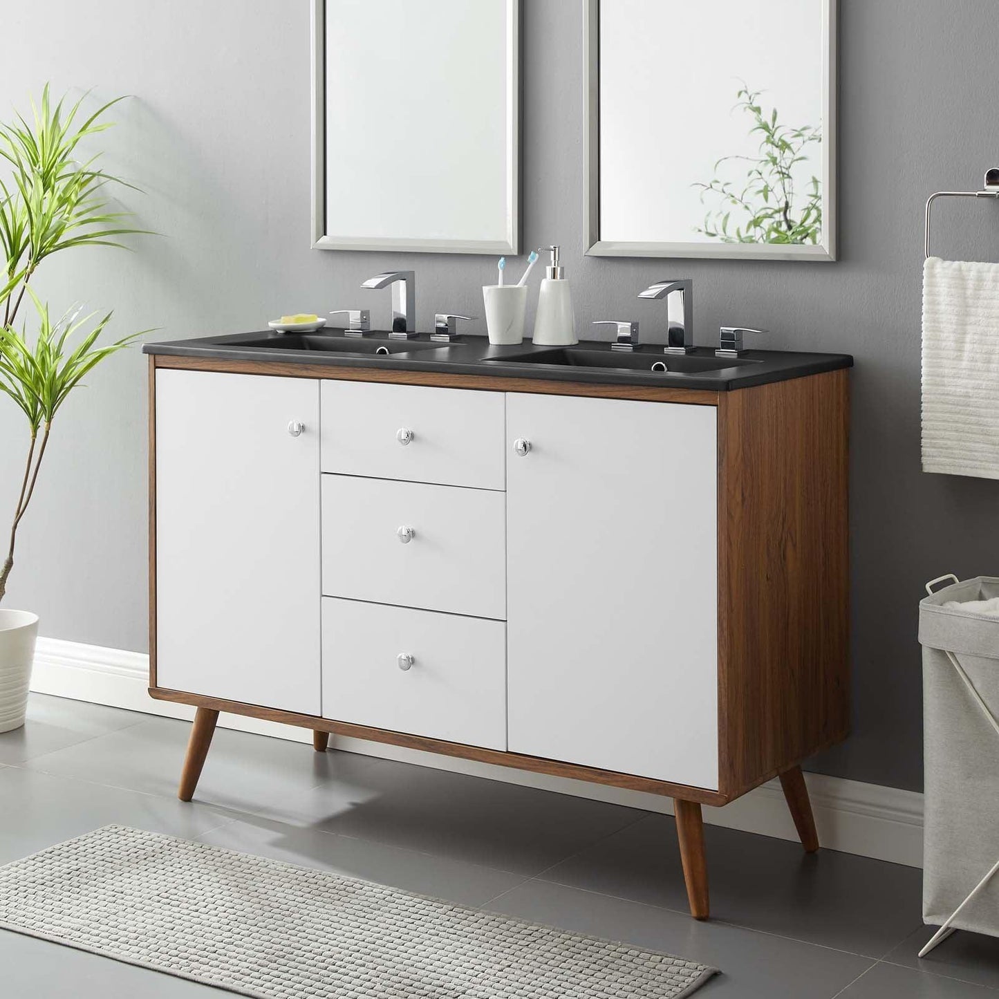 Transmit 48" Double Sink Bathroom Vanity, EEI-5380 FredCo