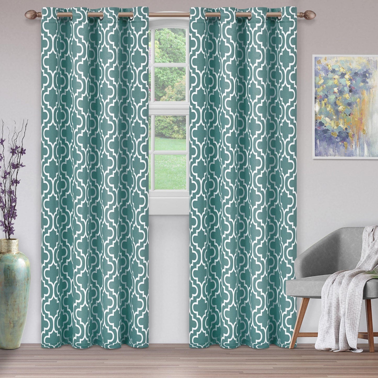 Trellis Blackout 2 Panel Curtains FredCo