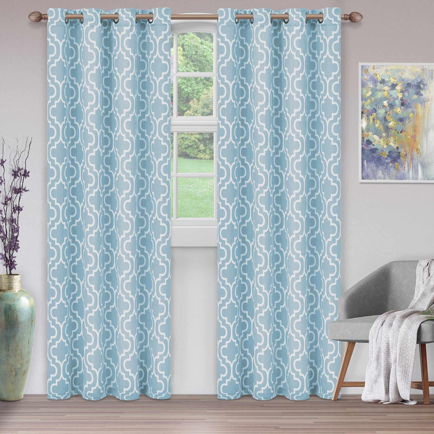 Trellis Blackout 2 Panel Curtains FredCo