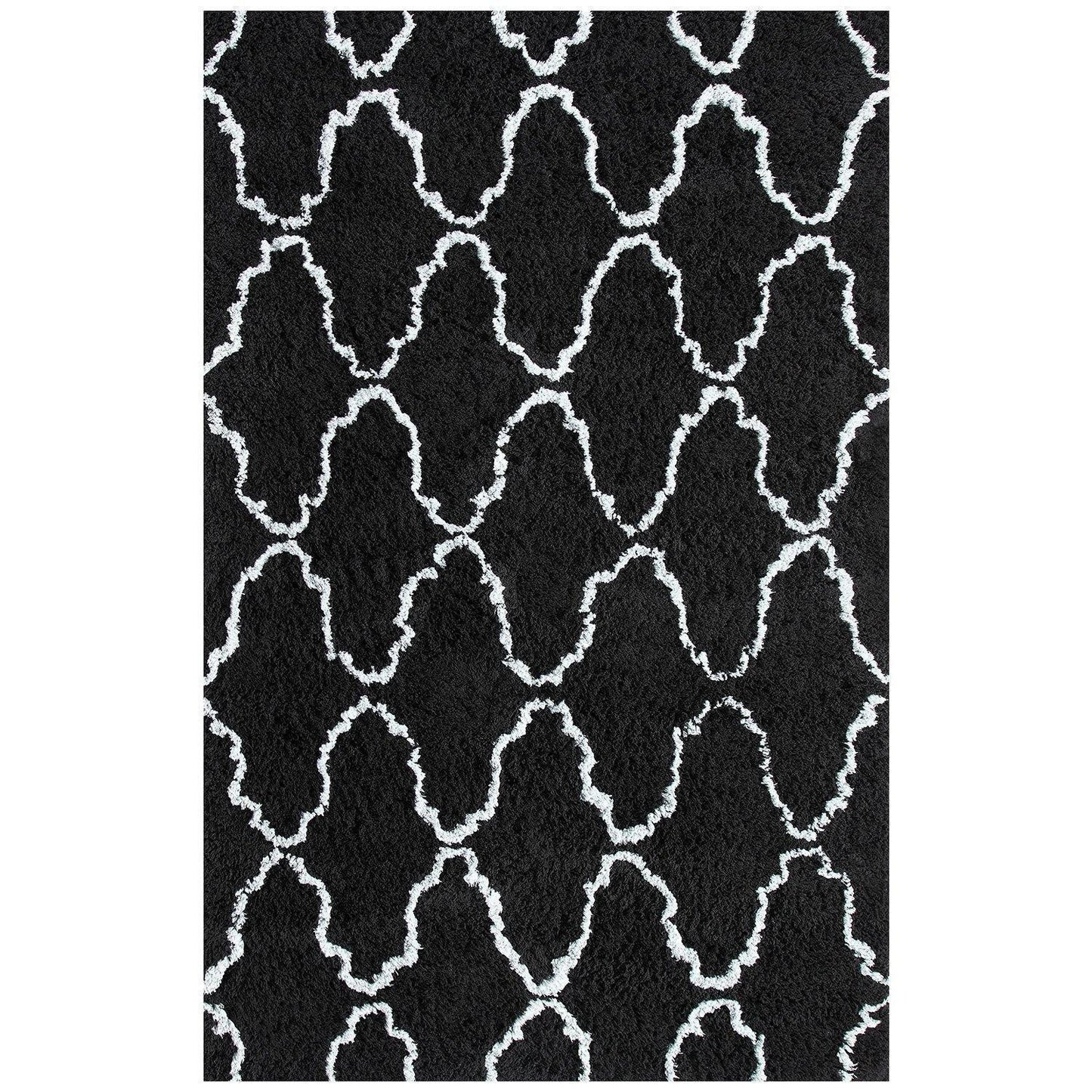 Trellis Retro Shabby-Chic Hand-Tufted Shag Rug FredCo