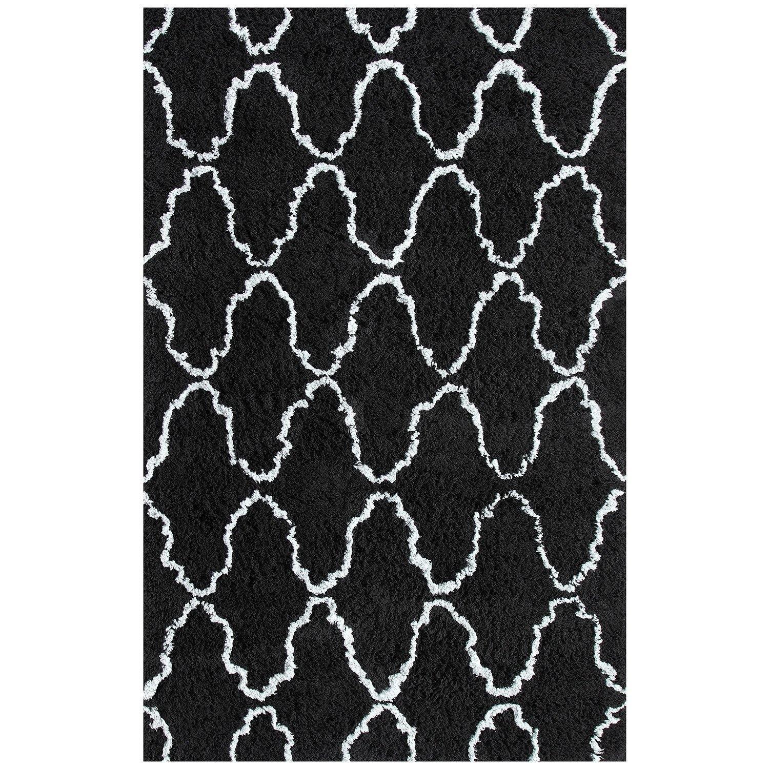 Trellis Retro Shabby-Chic Hand-Tufted Shag Rug FredCo