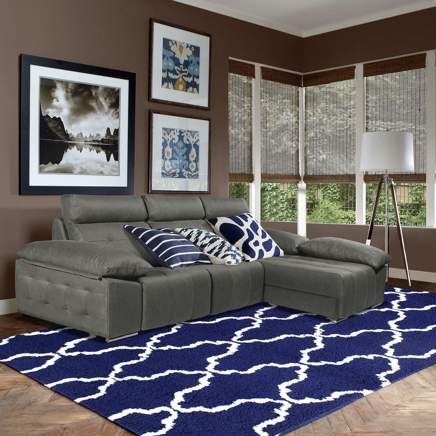 Trellis Retro Shabby-Chic Hand-Tufted Shag Rug FredCo