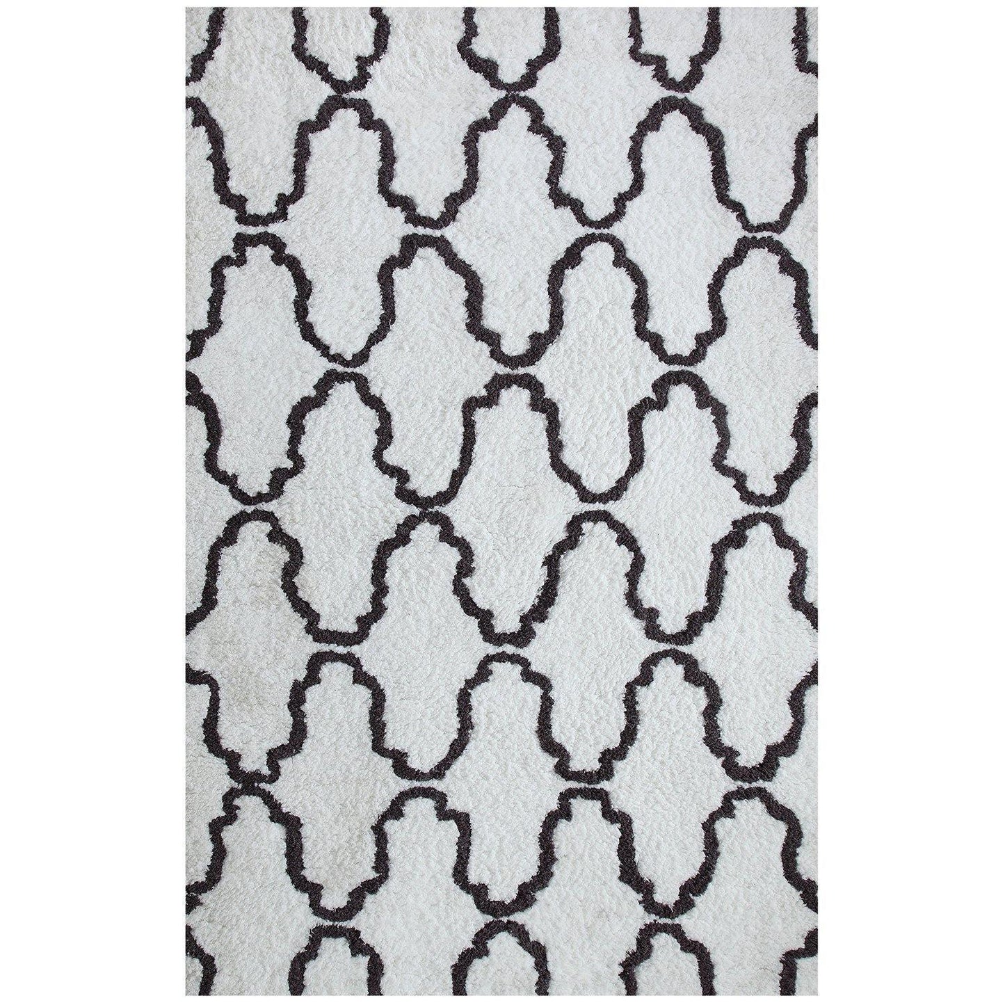 Trellis Retro Shabby-Chic Hand-Tufted Shag Rug FredCo