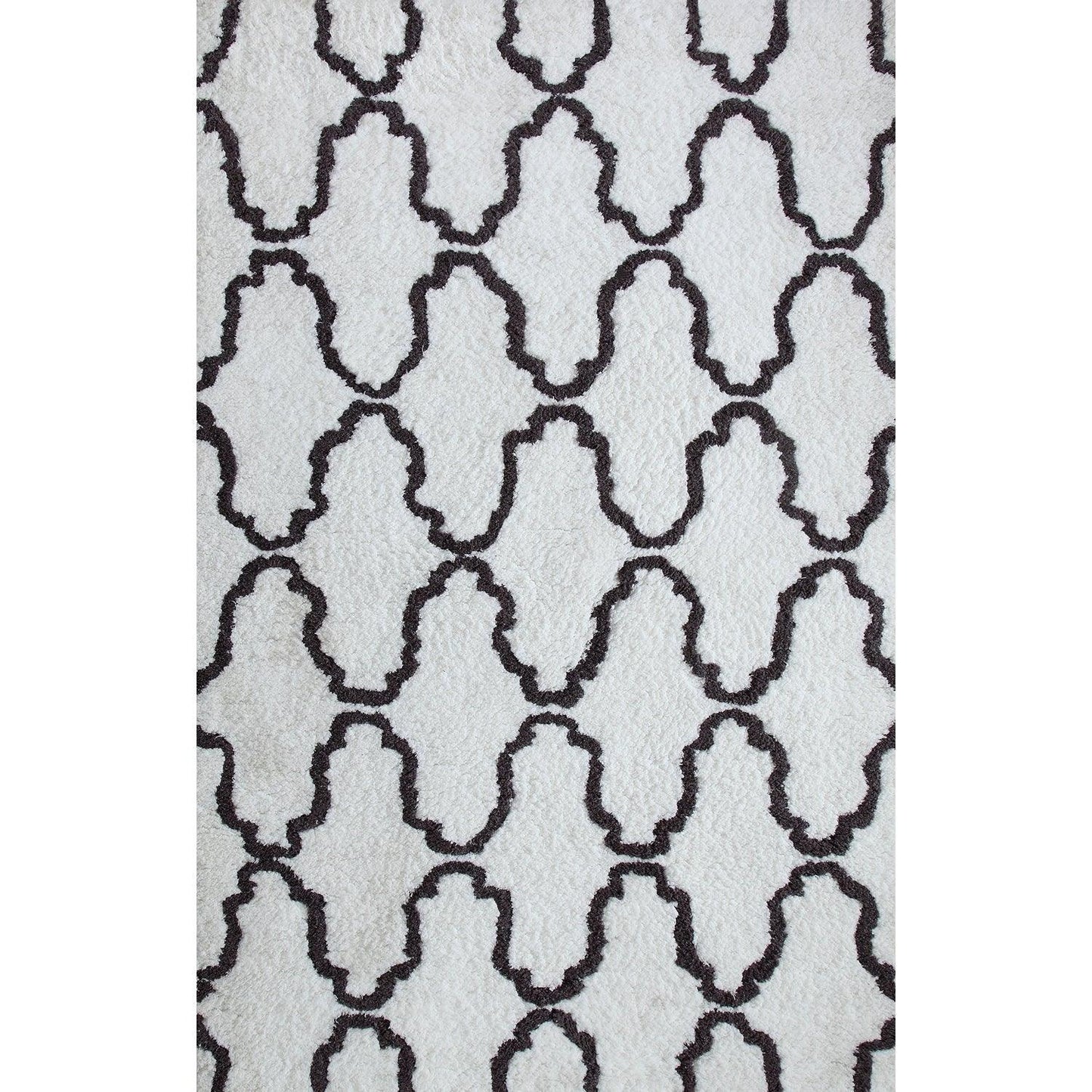 Trellis Retro Shabby-Chic Hand-Tufted Shag Rug FredCo