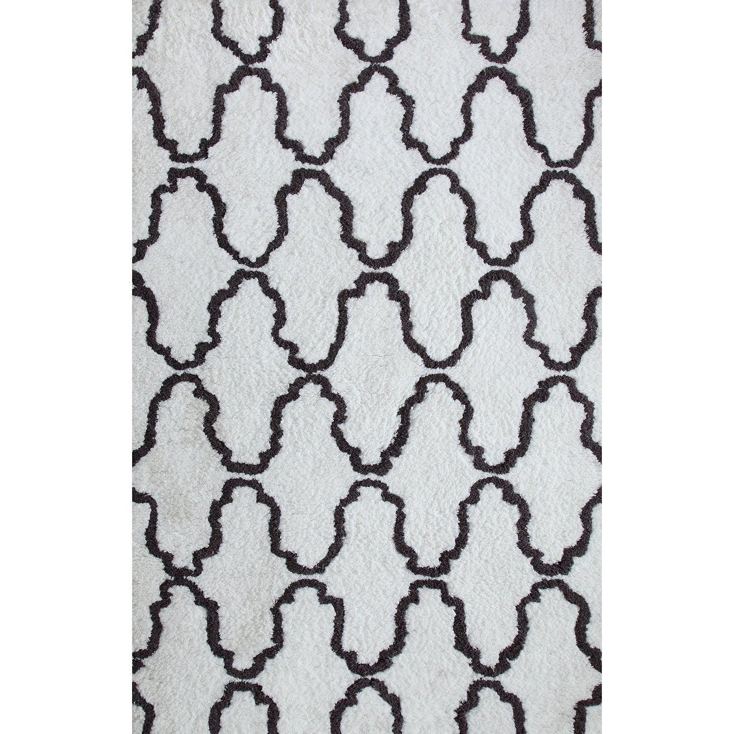 Trellis Retro Shabby-Chic Hand-Tufted Shag Rug FredCo