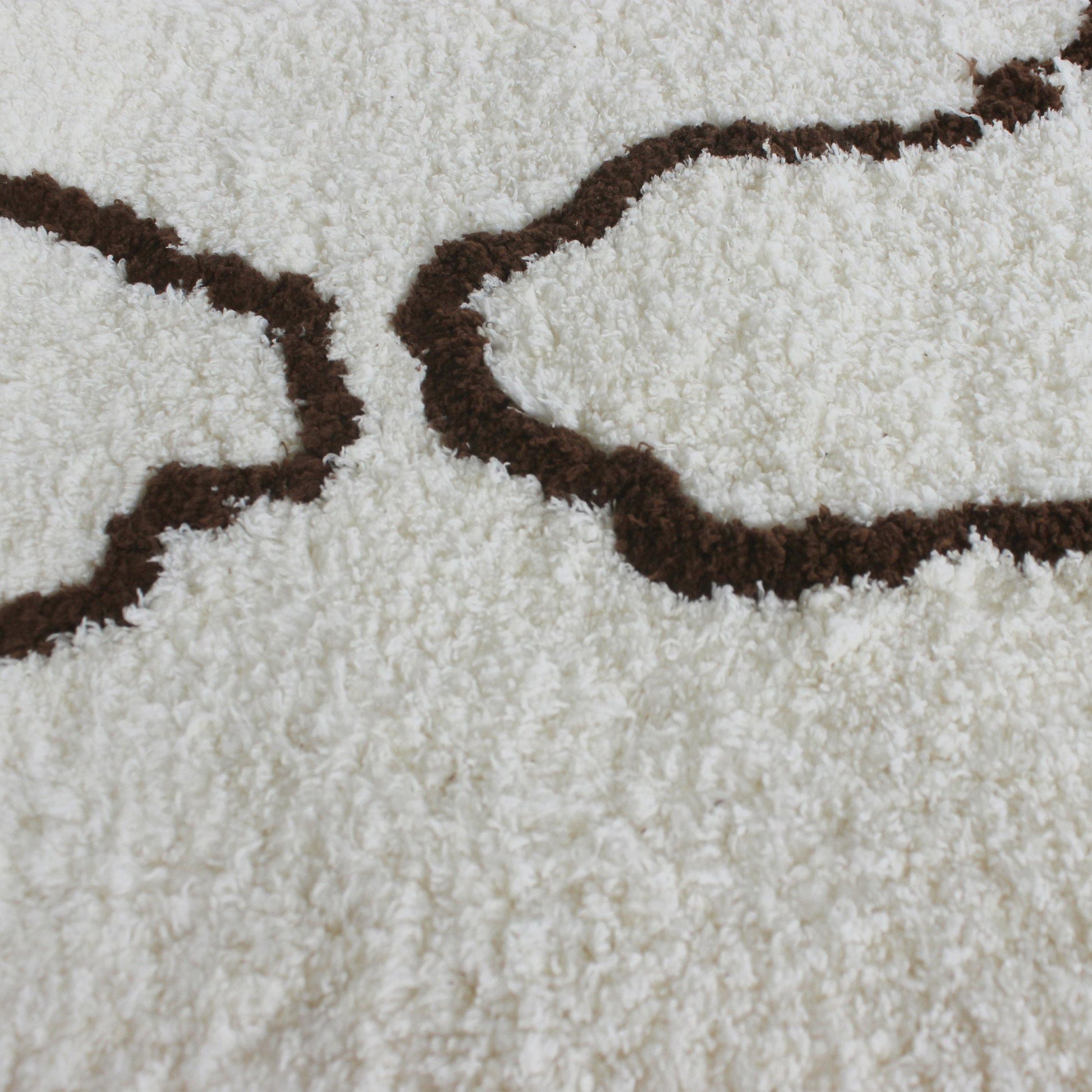 Trellis Retro Shabby-Chic Hand-Tufted Shag Rug FredCo