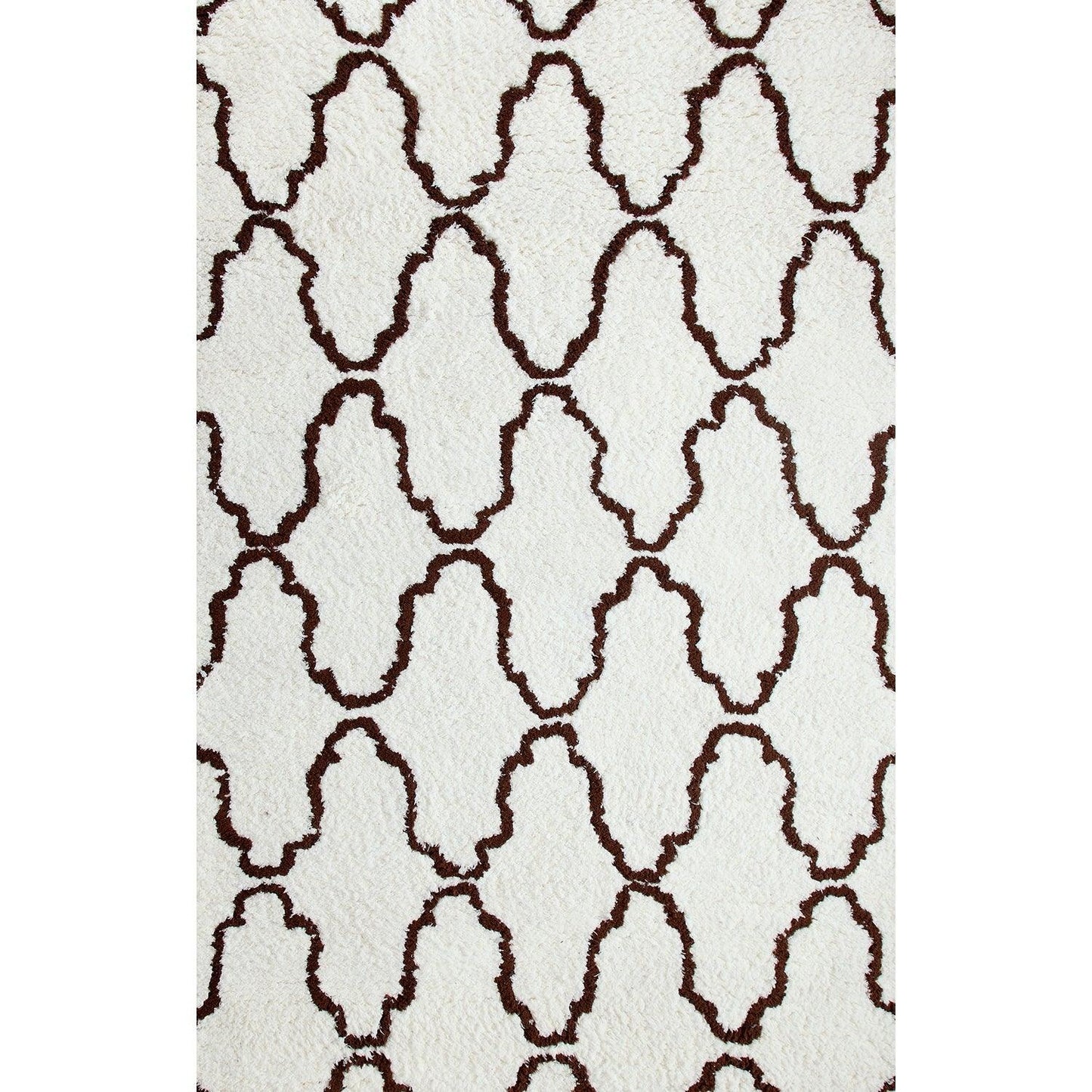 Trellis Retro Shabby-Chic Hand-Tufted Shag Rug FredCo
