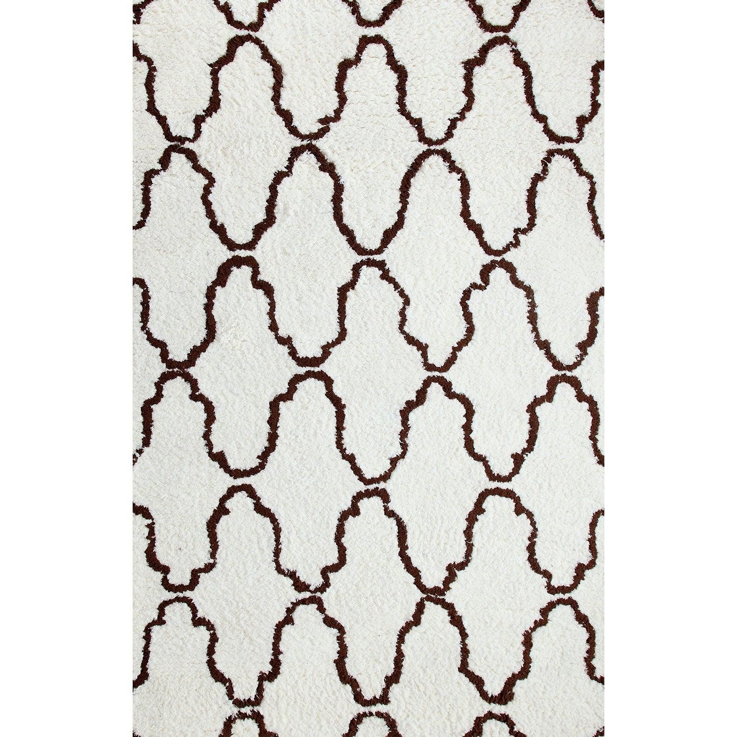 Trellis Retro Shabby-Chic Hand-Tufted Shag Rug FredCo
