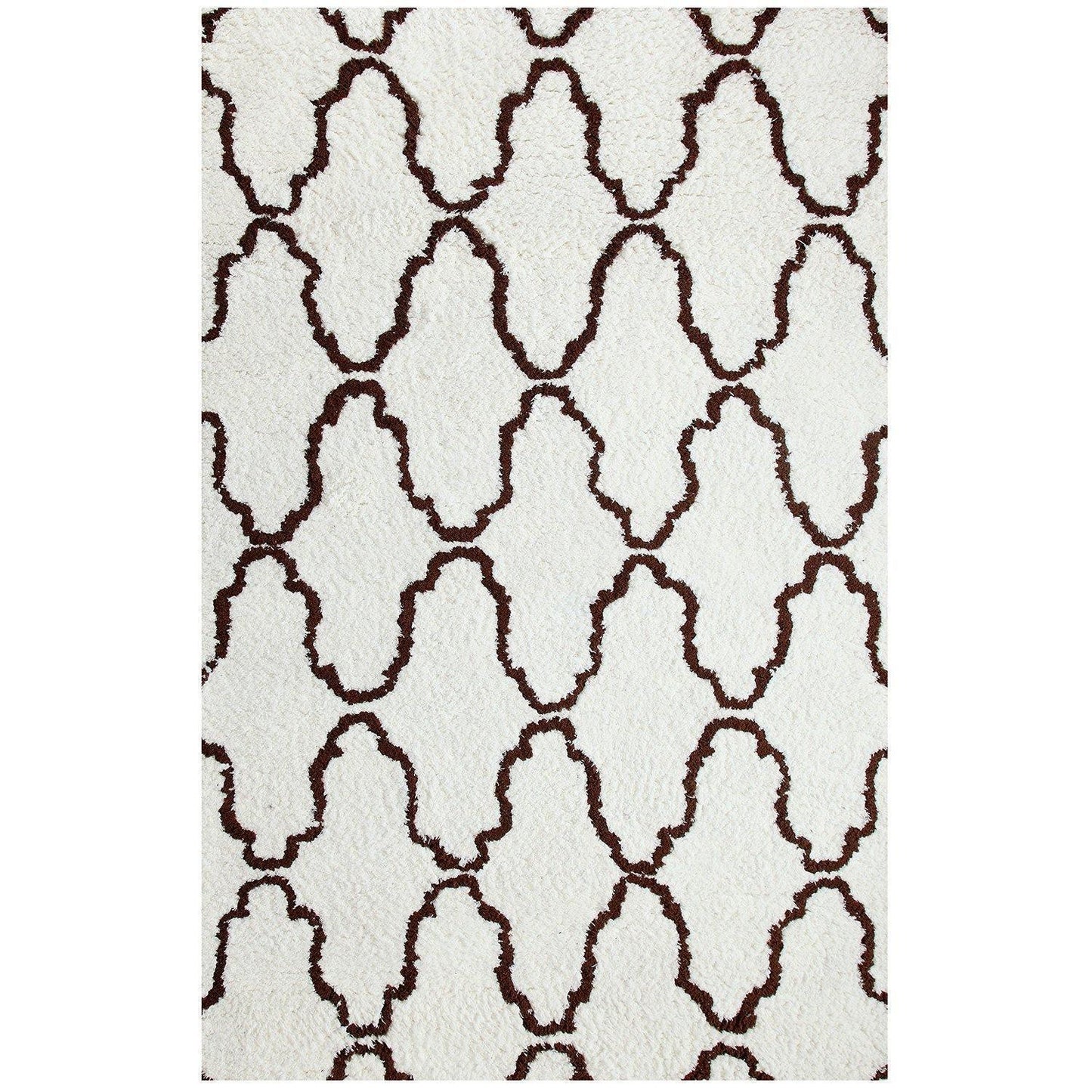 Trellis Retro Shabby-Chic Hand-Tufted Shag Rug FredCo