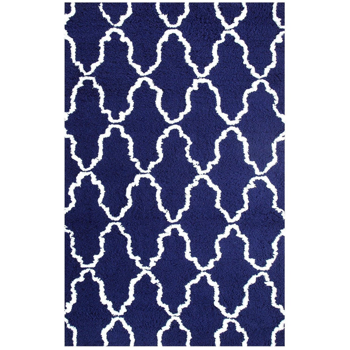 Trellis Retro Shabby-Chic Hand-Tufted Shag Rug FredCo