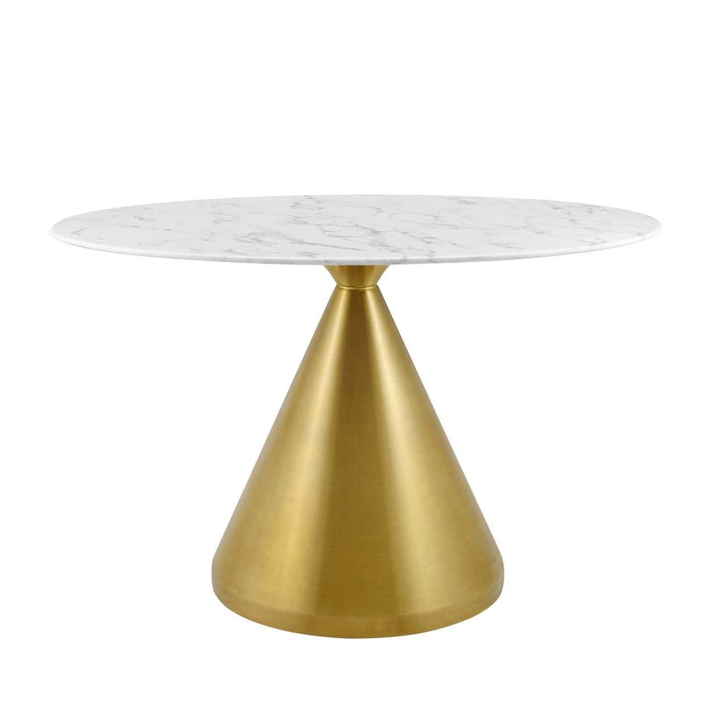 Tupelo 48" Oval Artificial Marble Dining Table, EEI-5340 FredCo