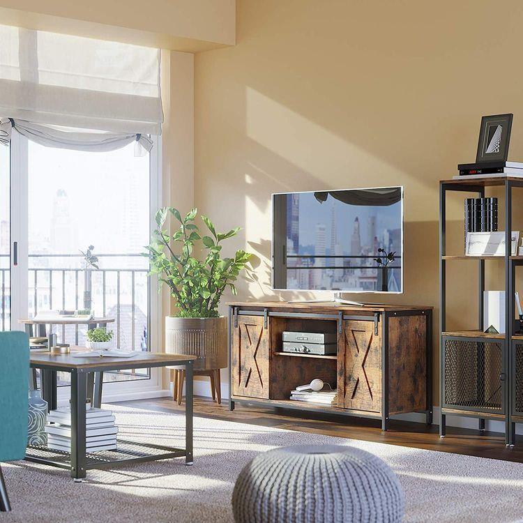 TV Stand with Adjustable Storage Shelve FredCo