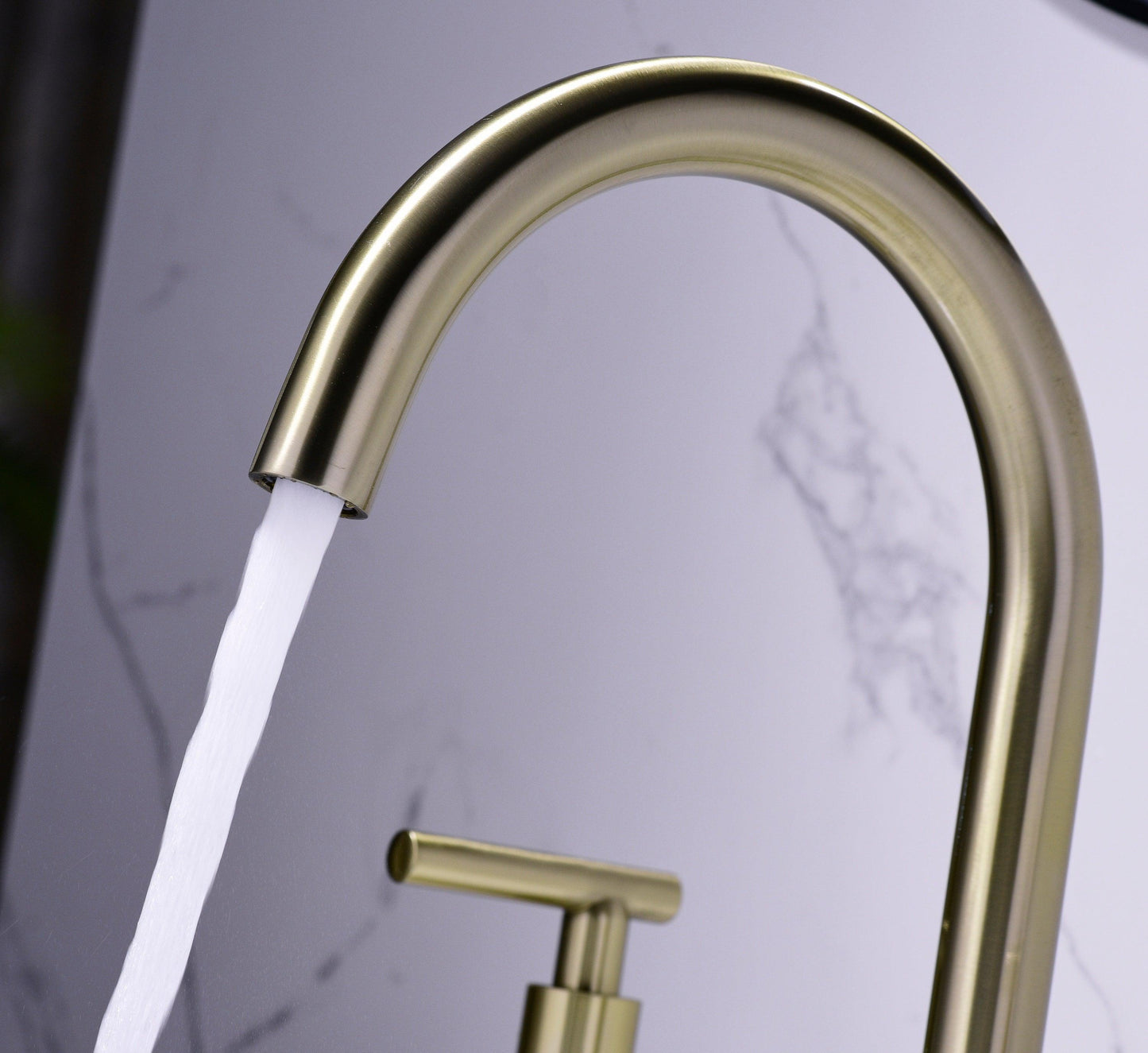 Two Handle High Arc Widespread Bathroom Sink Faucet 3 Hole FredCo