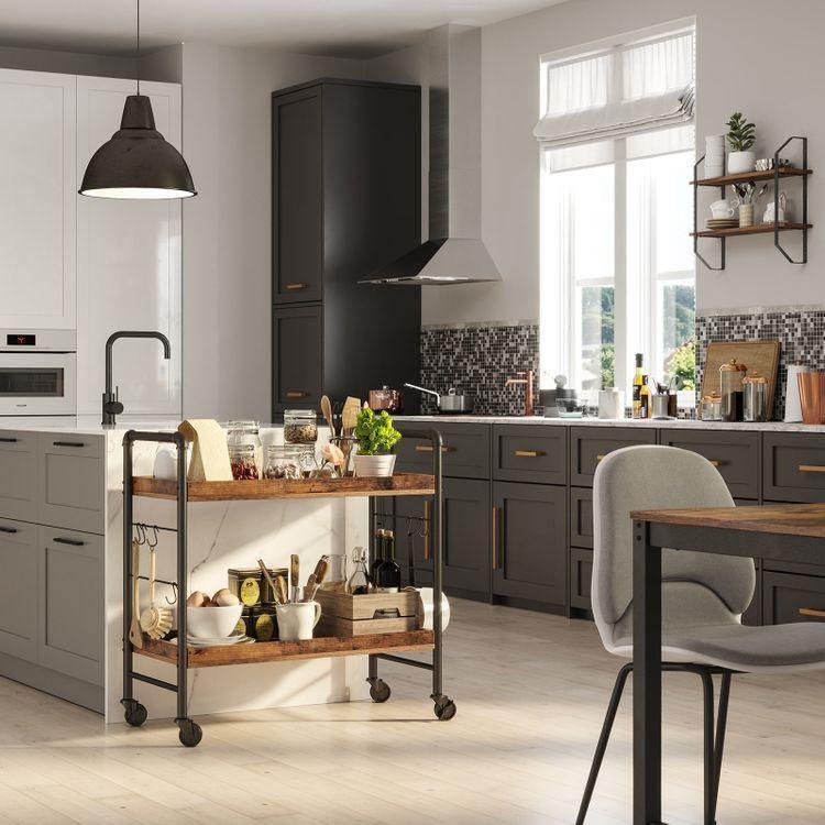 Universal Casters Kitchen Cart FredCo