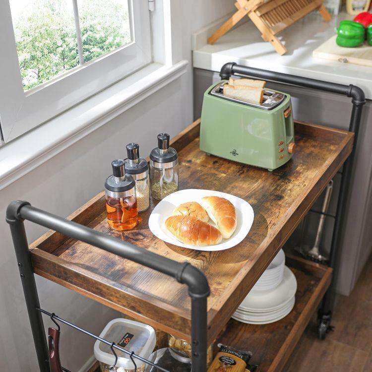 Universal Casters Kitchen Cart FredCo