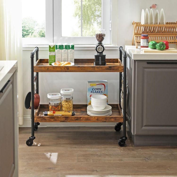Universal Casters Kitchen Cart FredCo