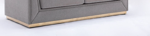 Valin Gray Linen Sofa for Living Room, Meeting Room and Small Apartment FredCo