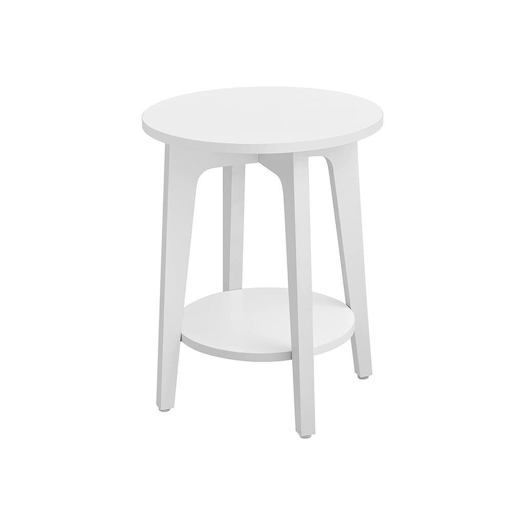 VASAGLE Round End Table with Lower Shelf FredCo