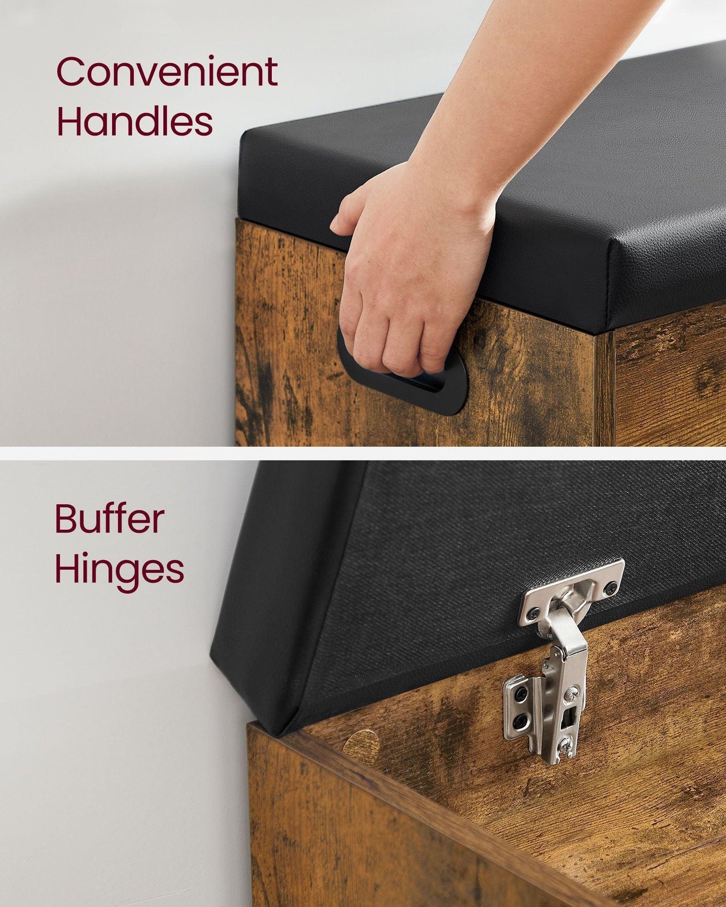 VASAGLE Storage Bench with Cushion FredCo