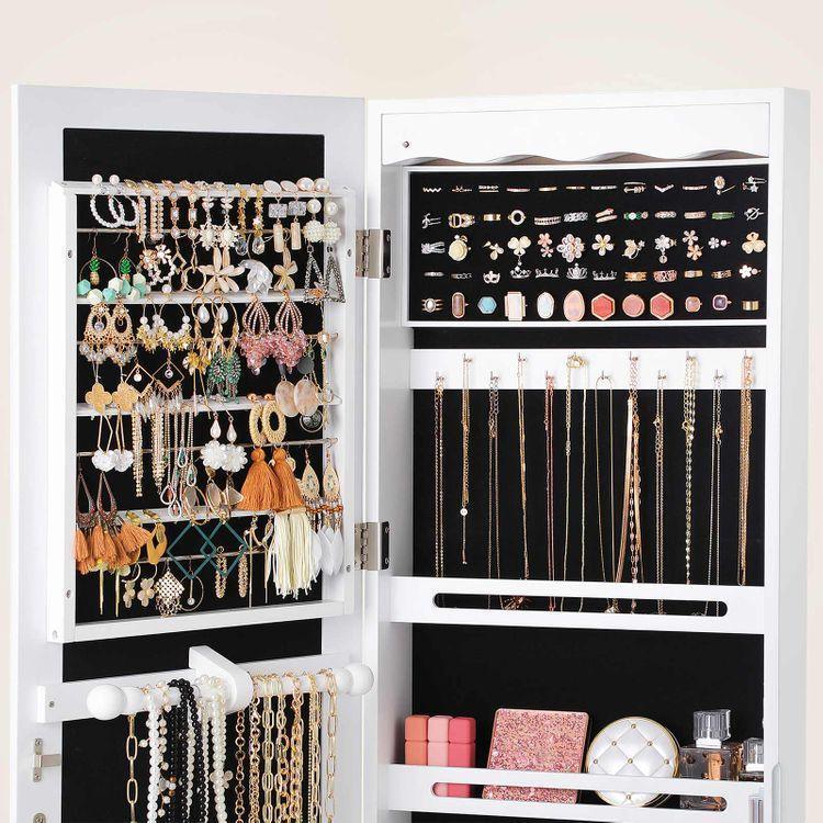 Vaulted Mirror Jewelry Armoire FredCo
