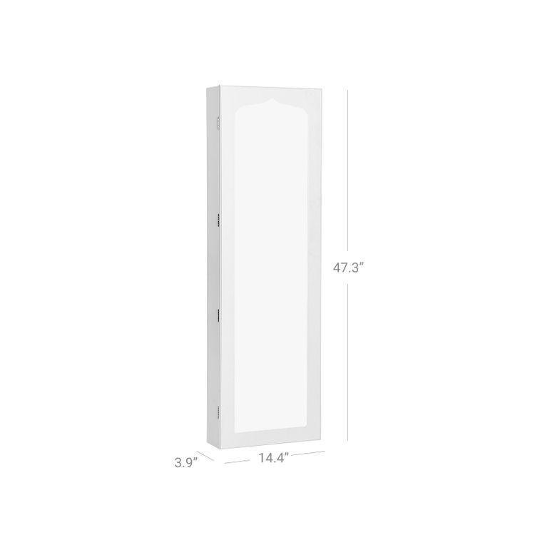 Vaulted Mirror Jewelry Armoire FredCo