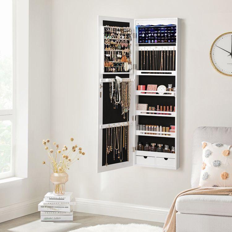Vaulted Mirror Jewelry Armoire FredCo