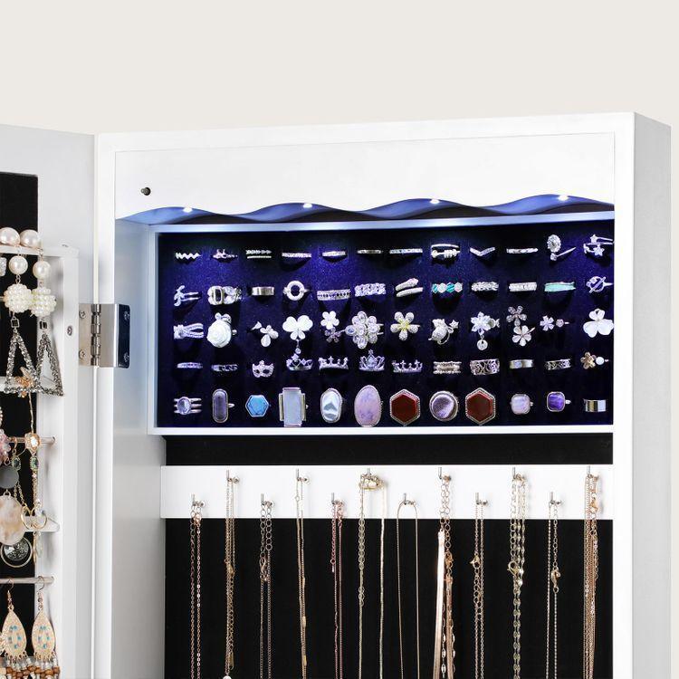 Vaulted Mirror Jewelry Armoire FredCo