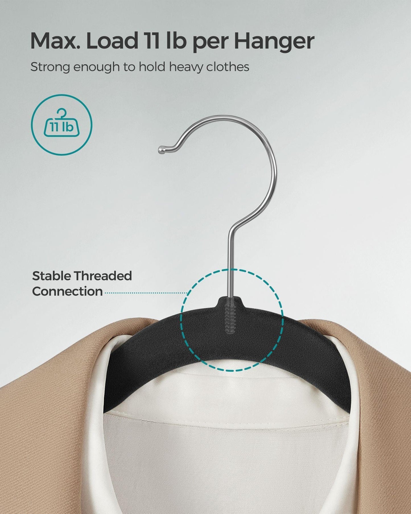 Velvet Hangers 30 Pack, Non-Slip Clothes Hangers FredCo