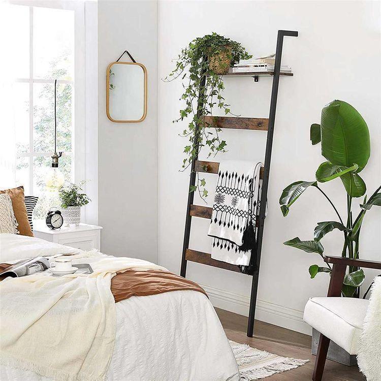Wall-Leaning Ladder Shelf 70 Inch FredCo
