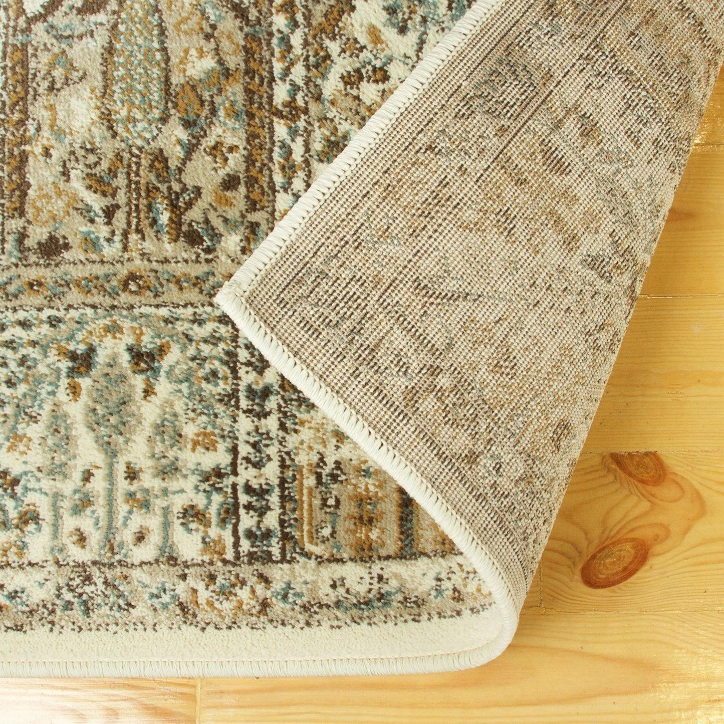 Waterford Traditional Patchwork Floral Grid Rug FredCo