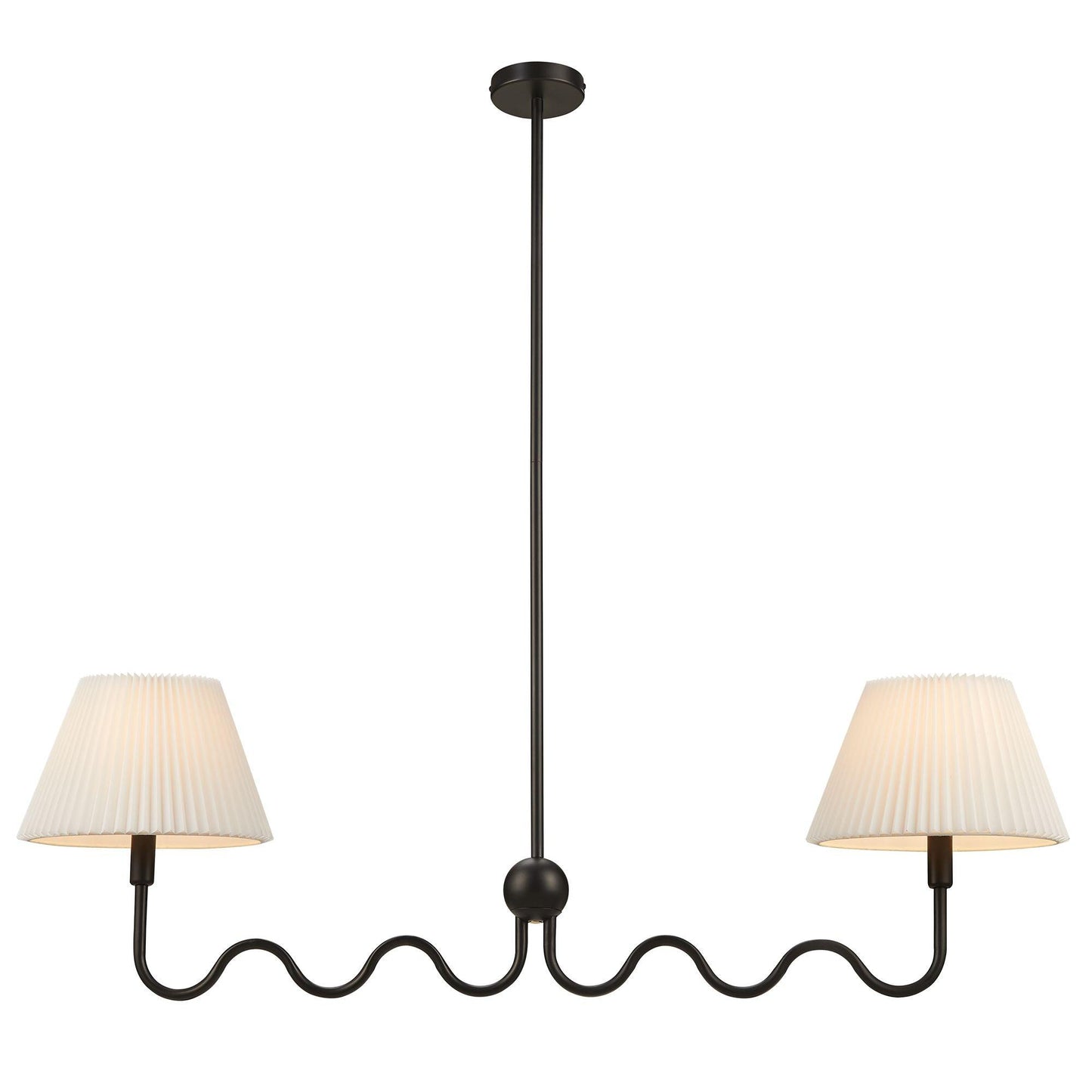Wave Squiggle 2-Arm Pendant Light by Modway FredCo