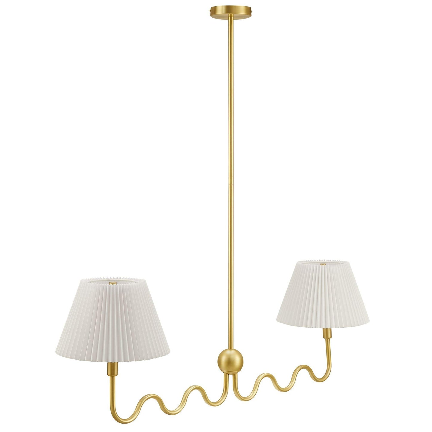 Wave Squiggle 2-Arm Pendant Light by Modway FredCo