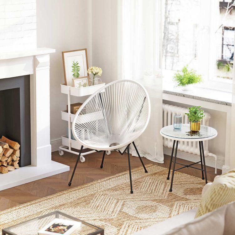 White 3-Piece Outdoor Acapulco Chair FredCo