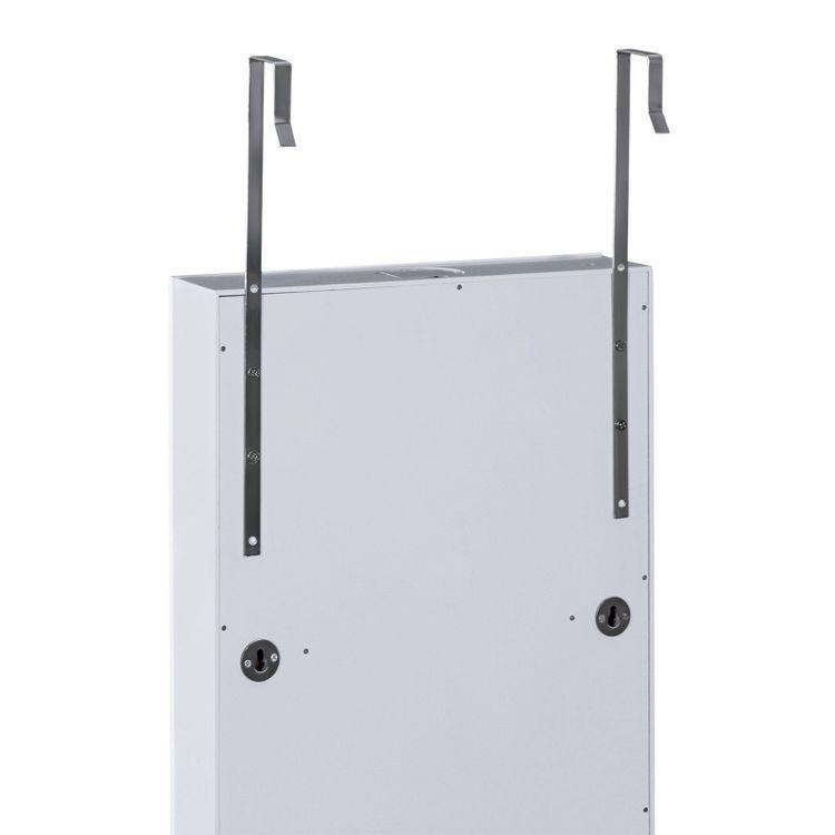 White Hanging Jewelry Armoire FredCo