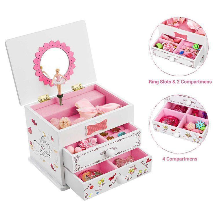 White Music Jewelry Box FredCo