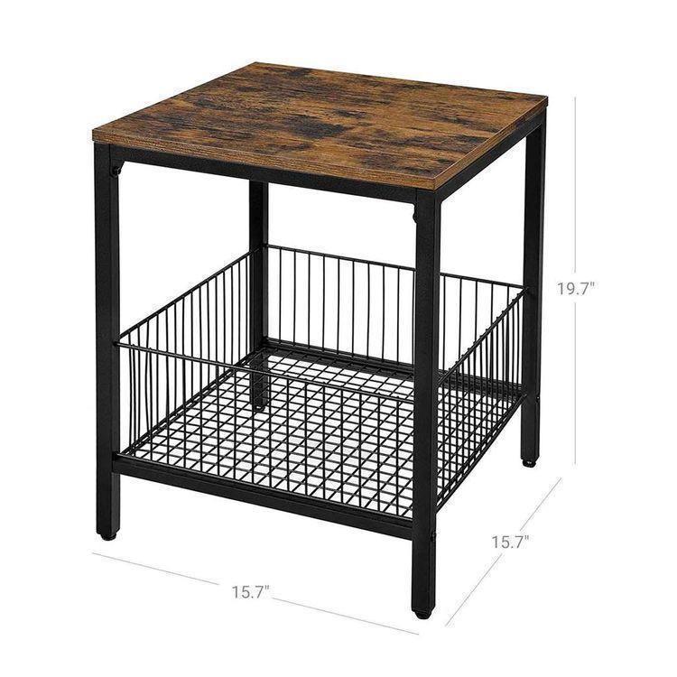 Wire Basket Side Table FredCo