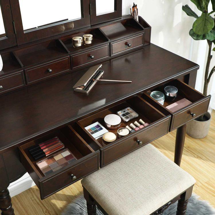 Wood Legs Vanity Set FredCo