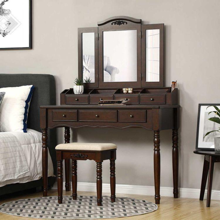 Wood Legs Vanity Set FredCo