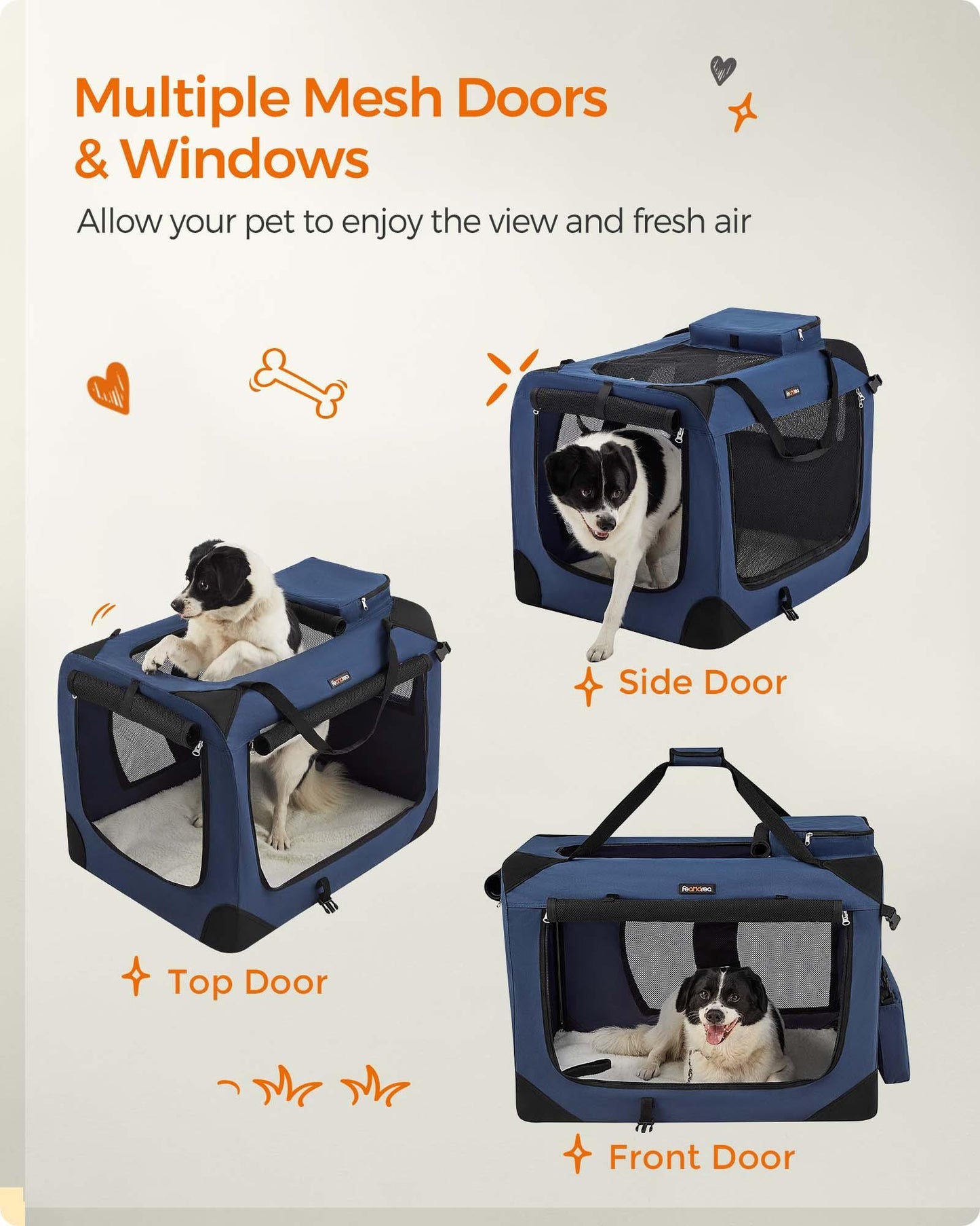 XL Dog Crate Blue FredCo