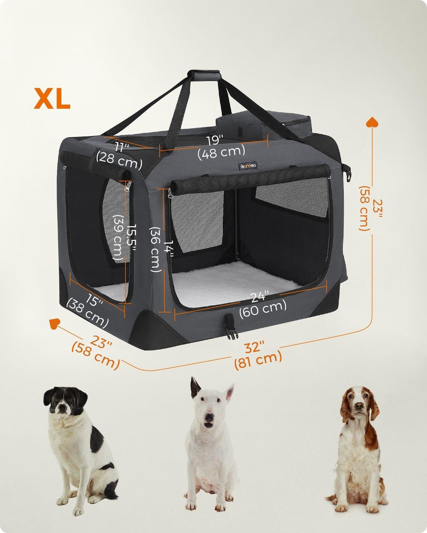 XL Dog Crate Gray FredCo