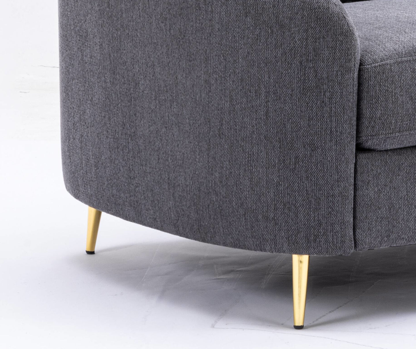 Yuina Gray Linen Sofa FredCo
