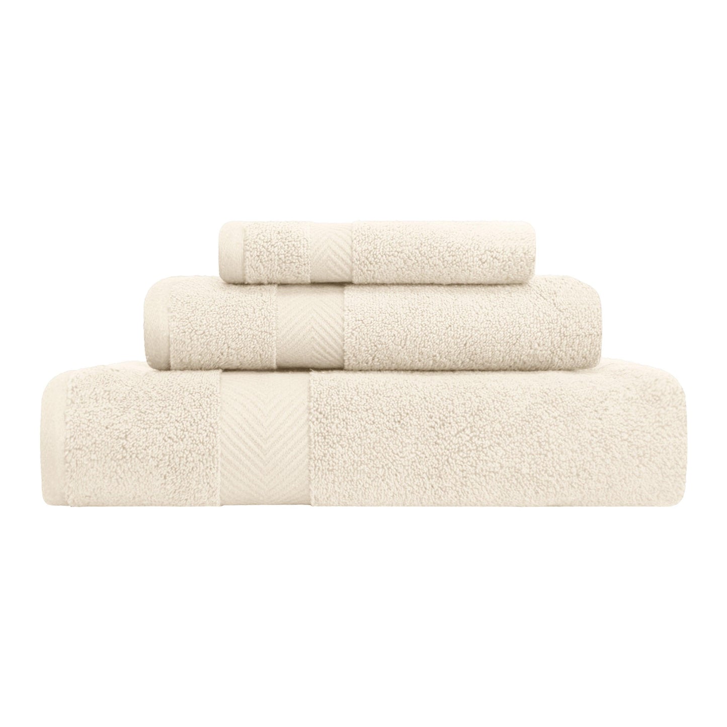 Zero-Twist Smart-Dry Absorbent Combed Cotton Plush 3-Piece Towel Set FredCo