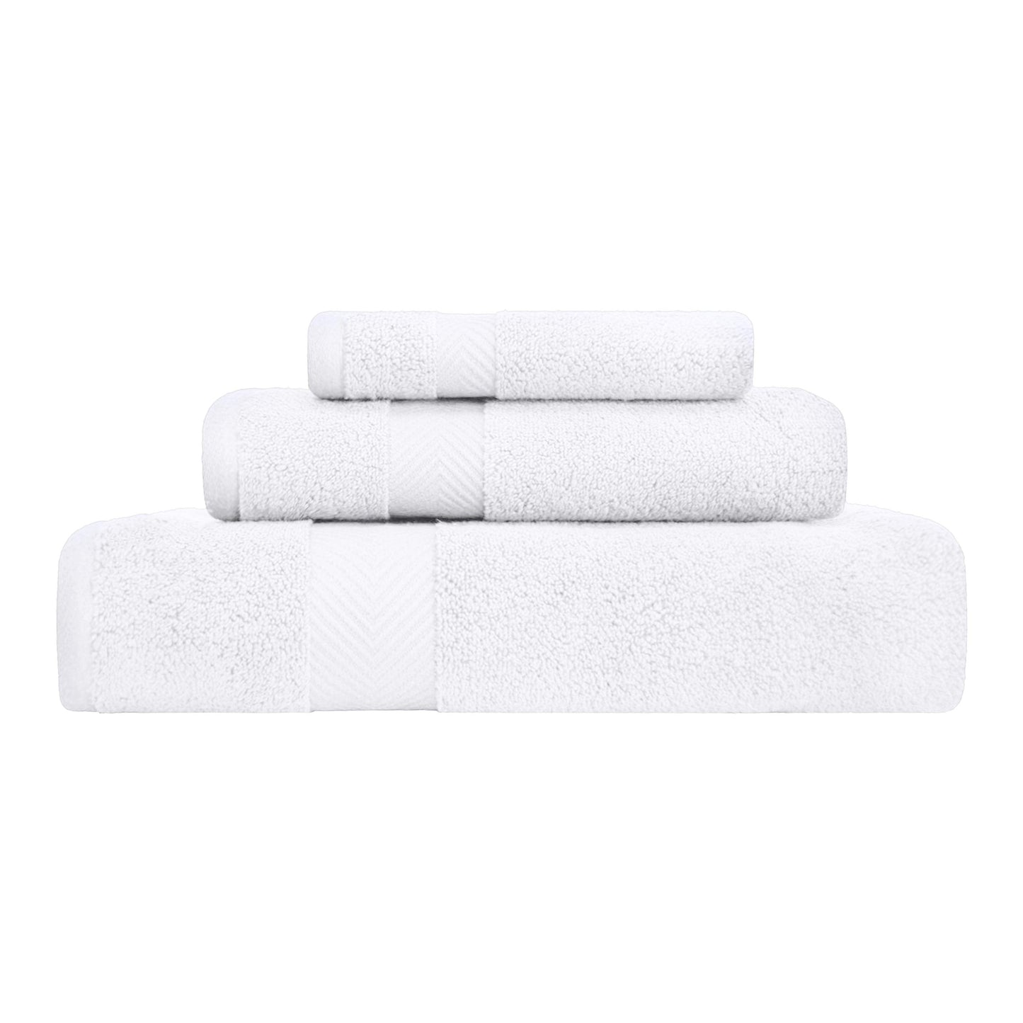 Zero-Twist Smart-Dry Absorbent Combed Cotton Plush 3-Piece Towel Set FredCo